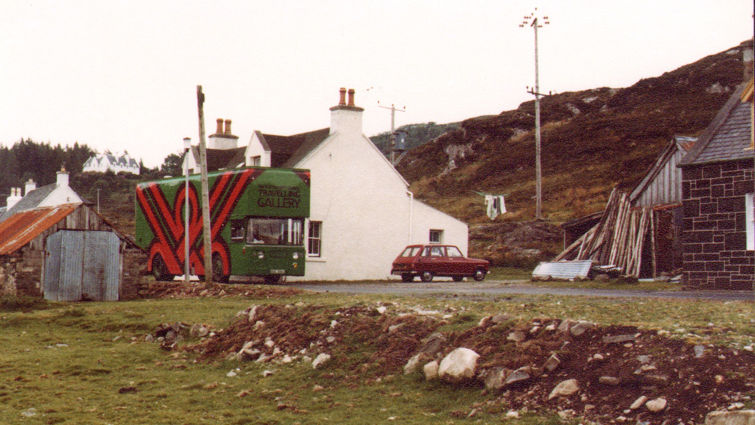Travelling Gallery vehicle on Scottish Island